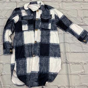 Blue Plaid XL Shacket